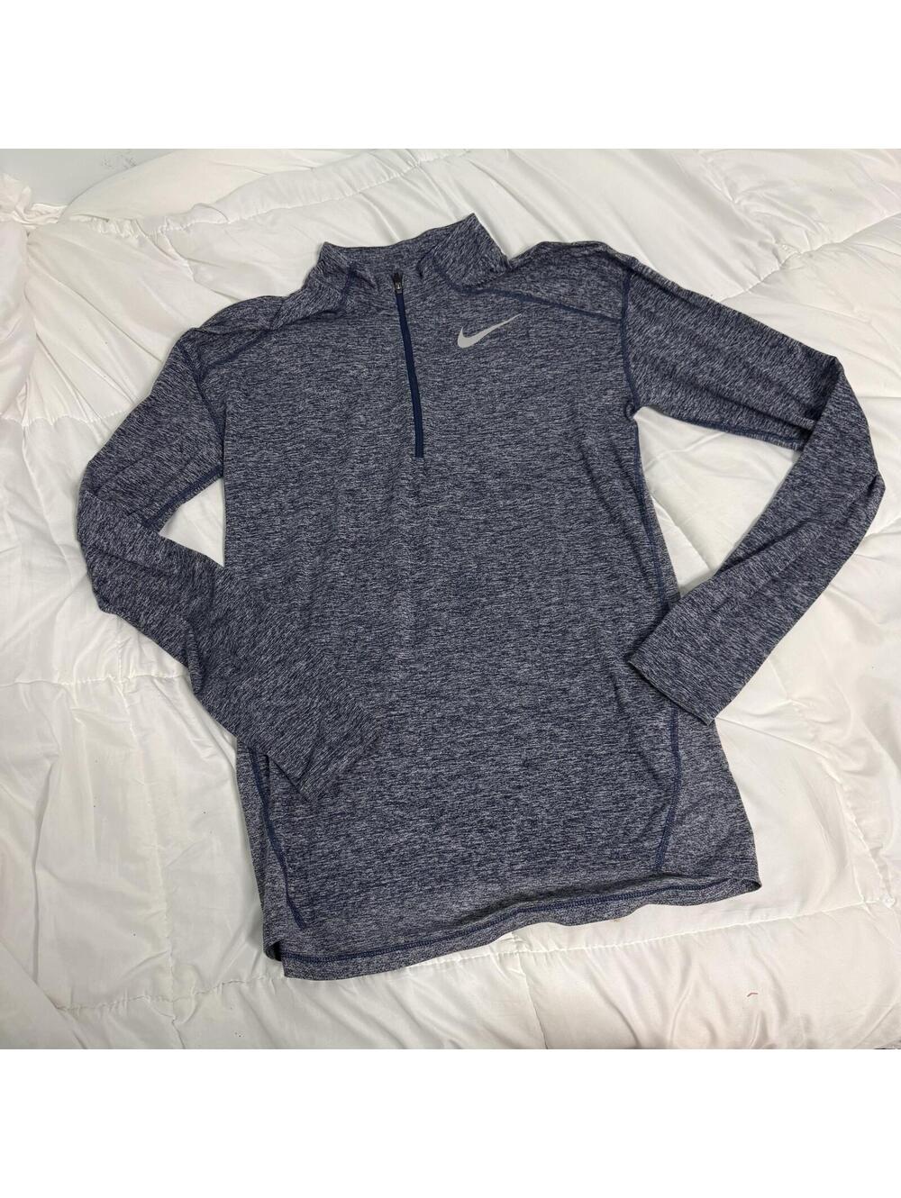 small nike blue quarter zip up